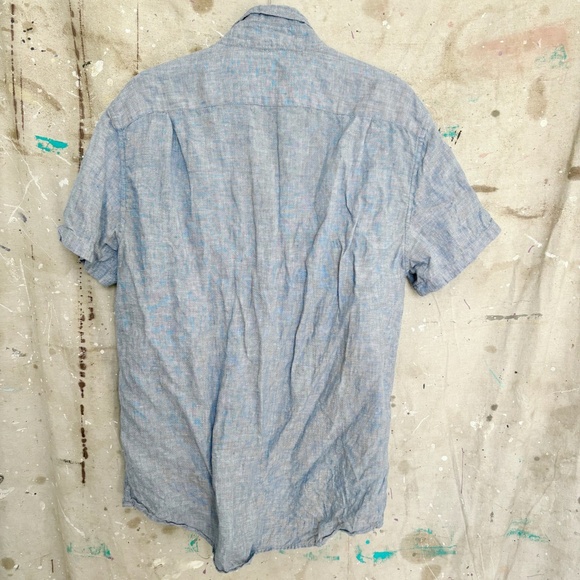 J Crew Short-Sleeve 100% Linen Shirt - Picture 3 of 4